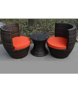 Round settee with two bucket seats